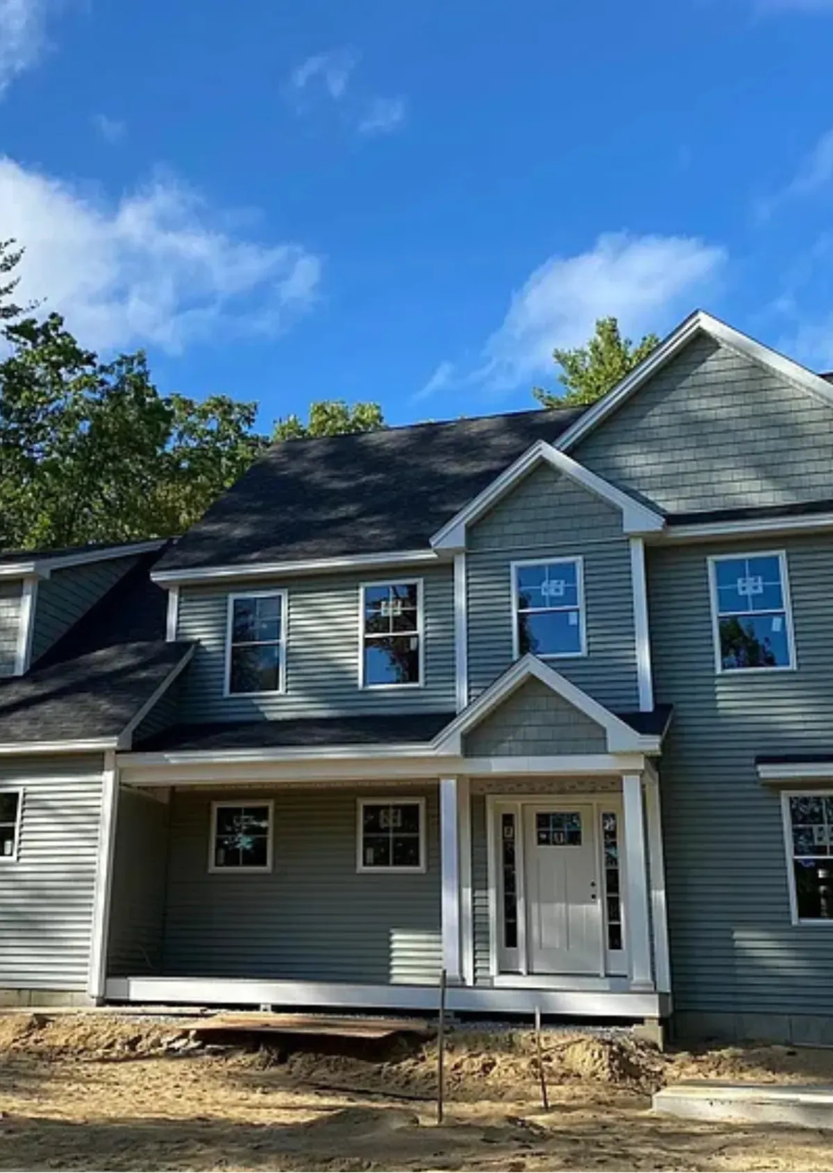 New construction home exterior
